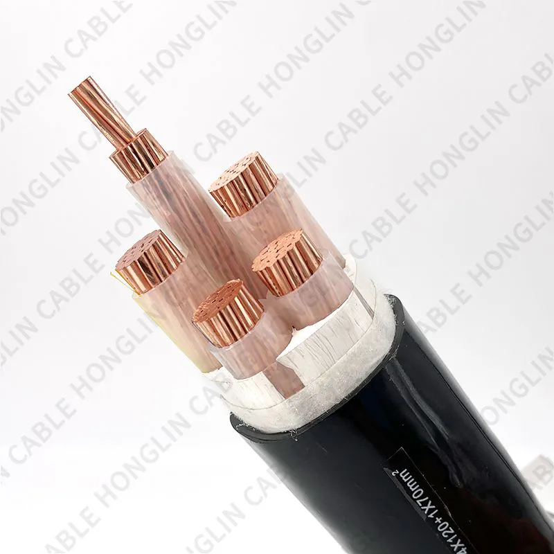 YJV XLPE Insulated PVC Sheathed with Copper Core Low Voltage Power Cable 4x120+1x70mm²