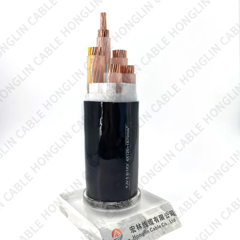 YJV XLPE Insulated PVC Sheathed with Copper Core Low Voltage Power Cable 4x120+1x70mm²