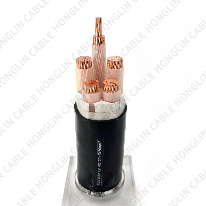 YJV XLPE Insulated PVC Sheathed with Copper Core Low Voltage Power Cable 4x120+1x70mm²