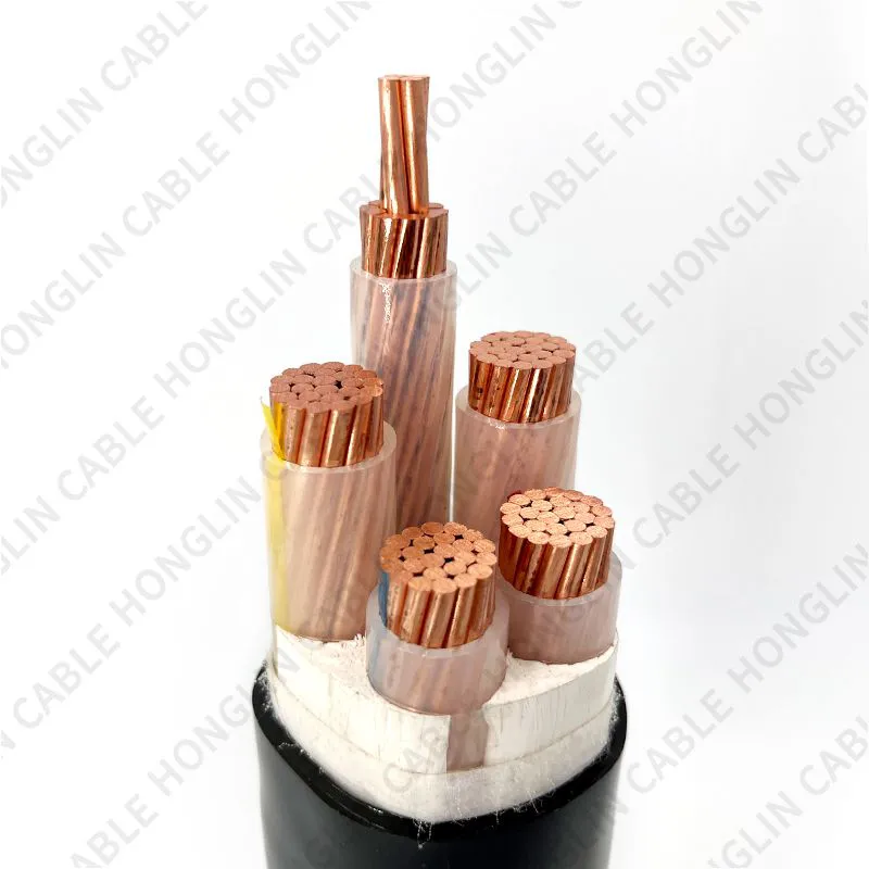 YJV XLPE Insulated PVC Sheathed with Copper Core Low Voltage Power Cable 4x120+1x70mm²