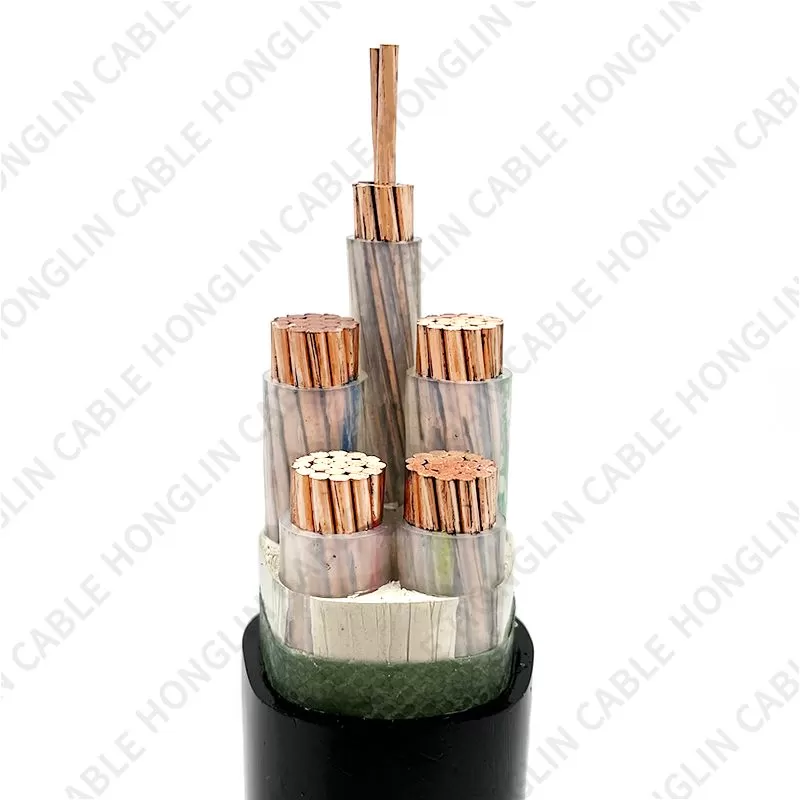 YJV XLPE Insulated PVC Sheathed with Copper Core Low Voltage Power Cable 4x95+1x50mm²