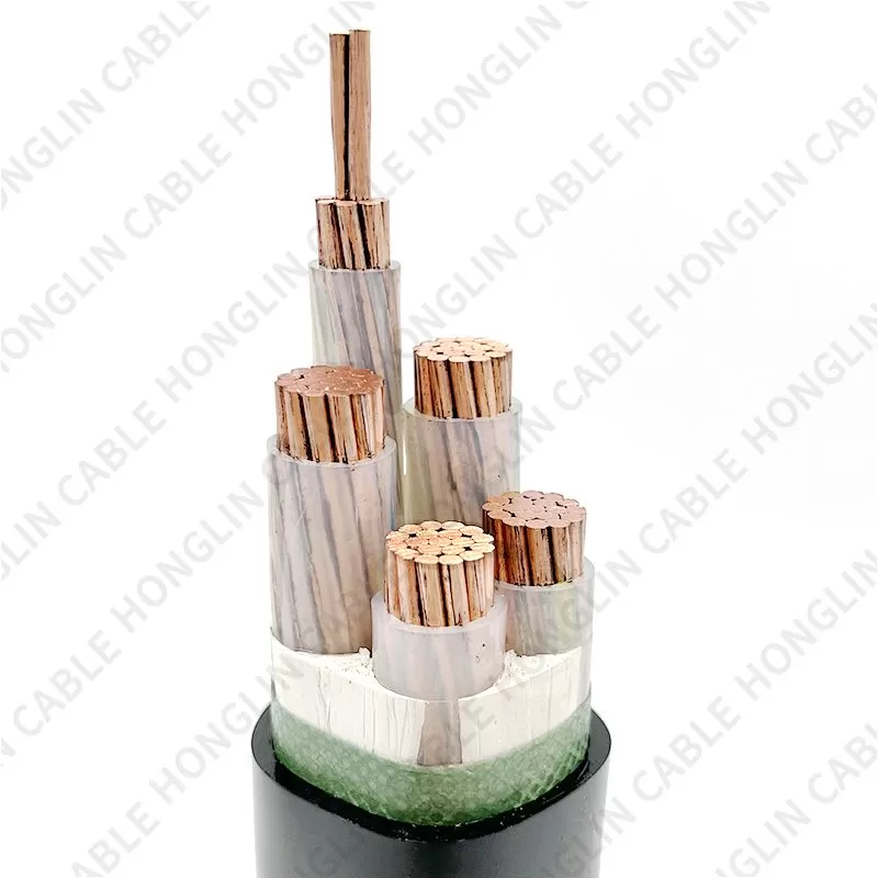 YJV XLPE Insulated PVC Sheathed with Copper Core Low Voltage Power Cable 4x95+1x50mm²