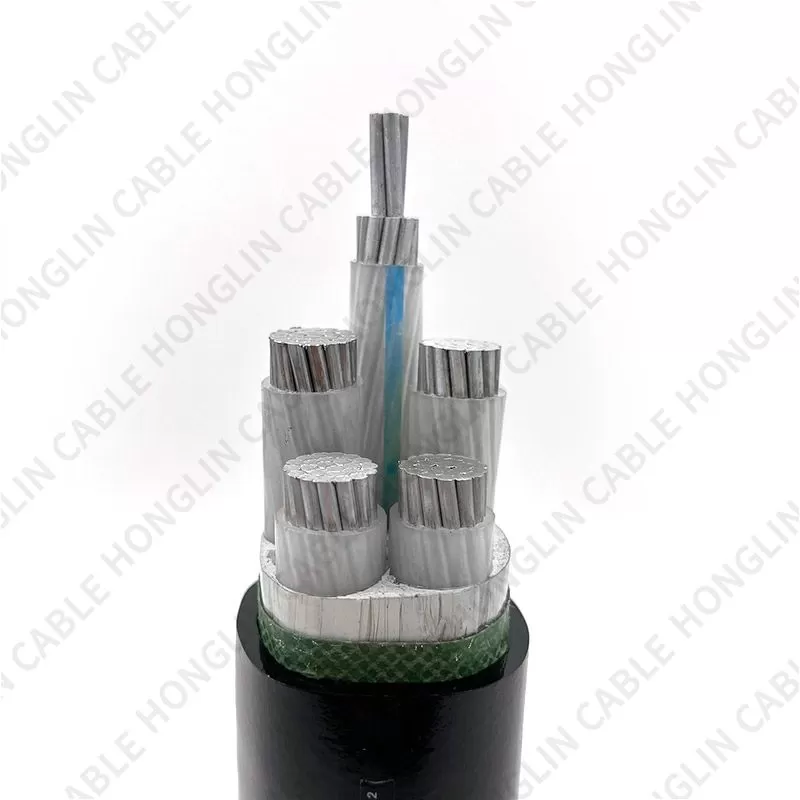 Factory wholesale low voltage aluminum power cables with PVC jacket 4+1 cores aluminum cable wires for construction 4x120+1x70mm²