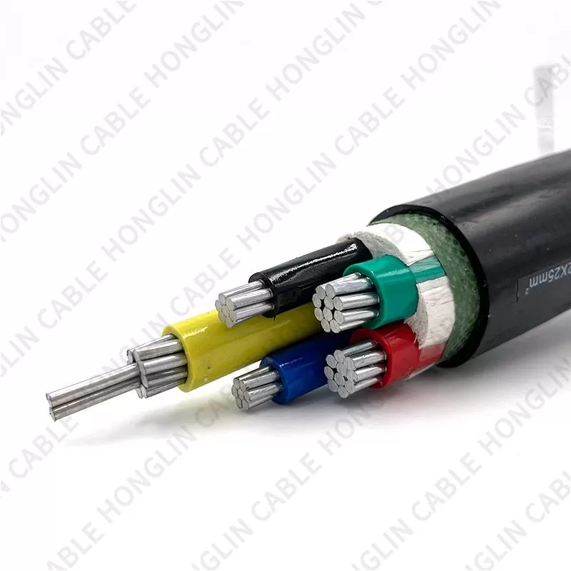 Manufacturer VLV cables low voltage 5 core underground power cable with high quality 3x50+2x25mm²