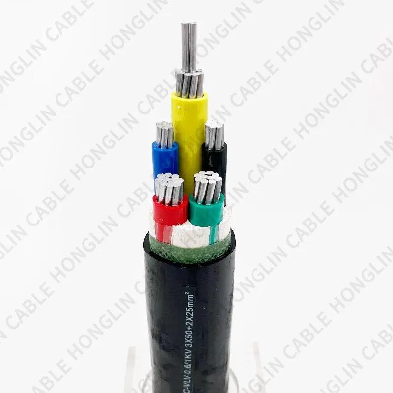 Manufacturer VLV cables low voltage 5 core underground power cable with high quality 3x50+2x25mm²