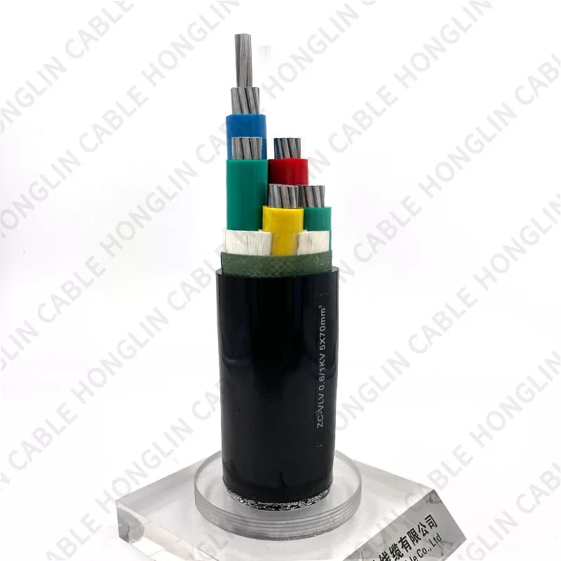 Manufacture supplier Multi-core aluminum core low price power wire electrical cables 5X70mm²