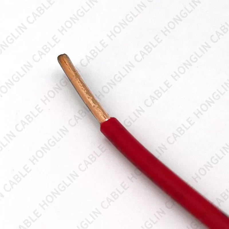 BV wire, copper core PVC insulated wire, which is an ordinary single-core hard conductor unsheathed cable(red)