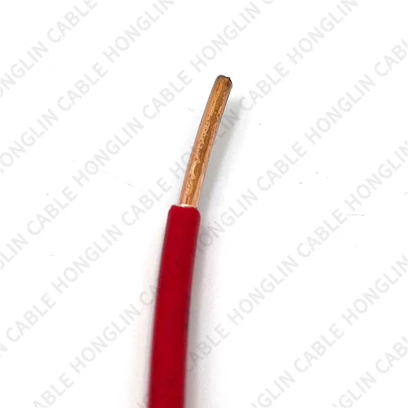 BV wire, copper core PVC insulated wire, which is an ordinary single-core hard conductor unsheathed cable(red)