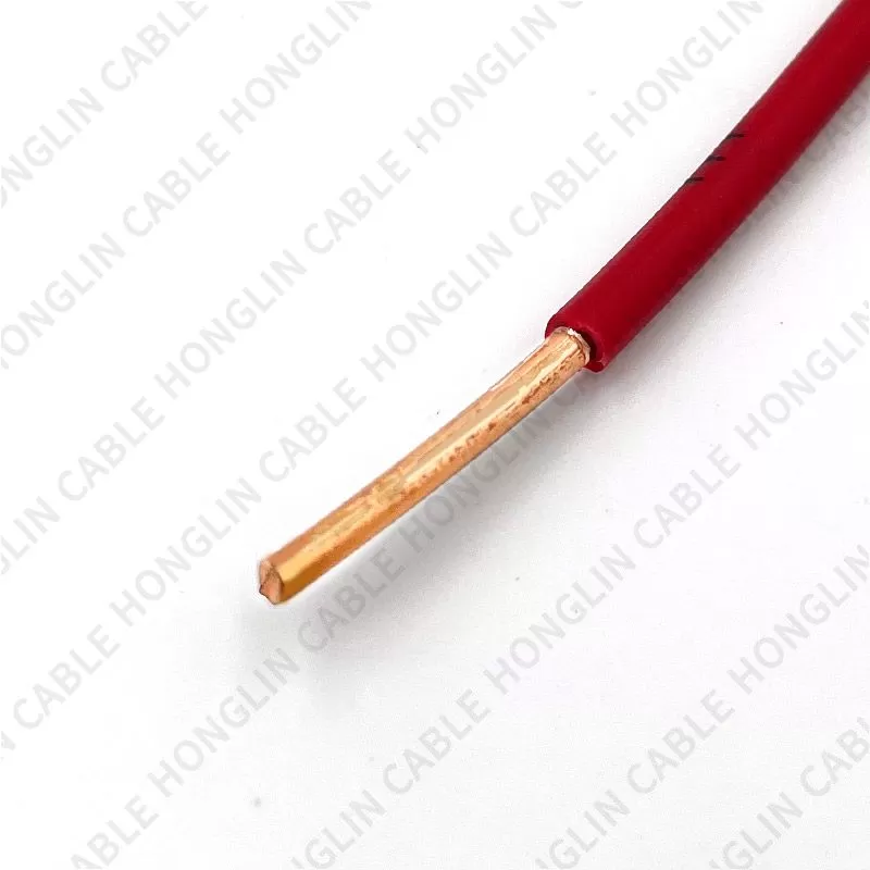 BV wire, copper core PVC insulated wire, which is an ordinary single-core hard conductor unsheathed cable(red)