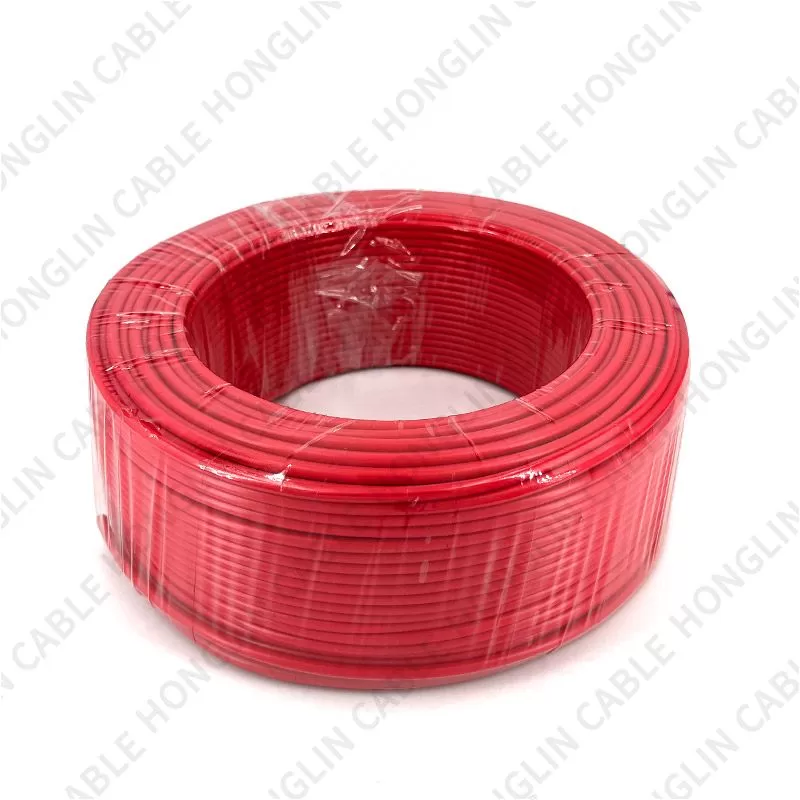 BV wire, copper core PVC insulated wire, which is an ordinary single-core hard conductor unsheathed cable(red)