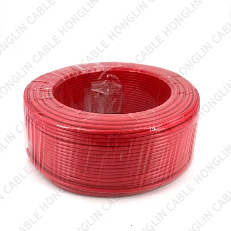 BV wire, copper core PVC insulated wire, which is an ordinary single-core hard conductor unsheathed cable(red)