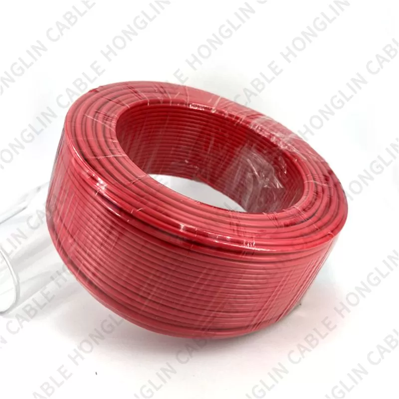 BV wire, copper core PVC insulated wire, which is an ordinary single-core hard conductor unsheathed cable(red)