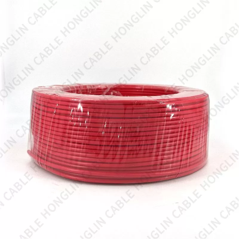 BV wire, copper core PVC insulated wire, which is an ordinary single-core hard conductor unsheathed cable(red)