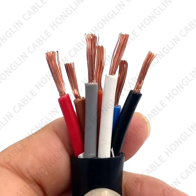 Copper Core PVC Insulated Flexible Cable KVVR/RVV Multi-core PVC sheathed flexible cable use for Building