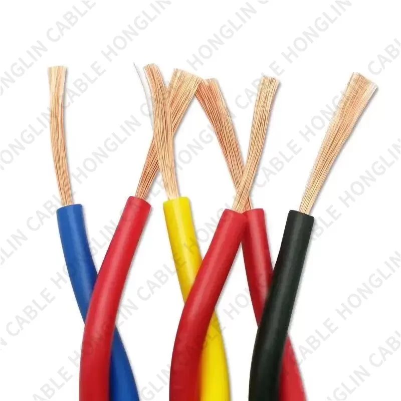 RVS copper-core polyvinyl chloride insulated twisted-type flexible wire for connection, twisted multi-strand flexible wire