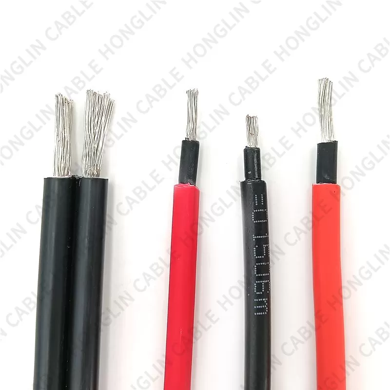 XLPE insulated tinned copper photovoltaic wire 2.5MM 4MM 6MM 10MM 16MM 35MM photovoltaic cable solar DC panel power cord