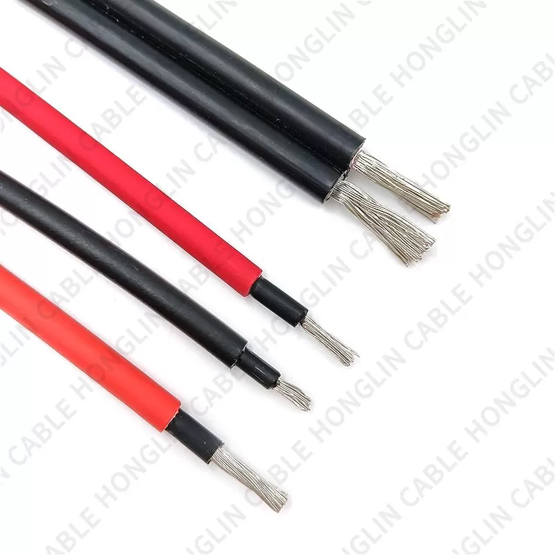 XLPE insulated tinned copper photovoltaic wire 2.5MM 4MM 6MM 10MM 16MM 35MM photovoltaic cable solar DC panel power cord