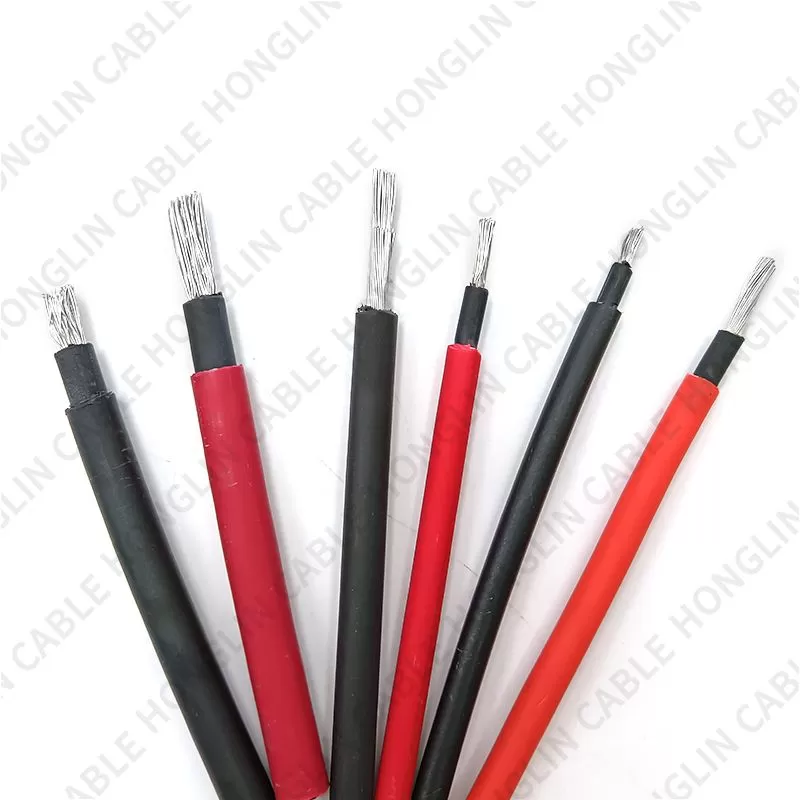 XLPE insulated tinned copper photovoltaic wire 2.5MM 4MM 6MM 10MM 16MM 35MM photovoltaic cable solar DC panel power cord