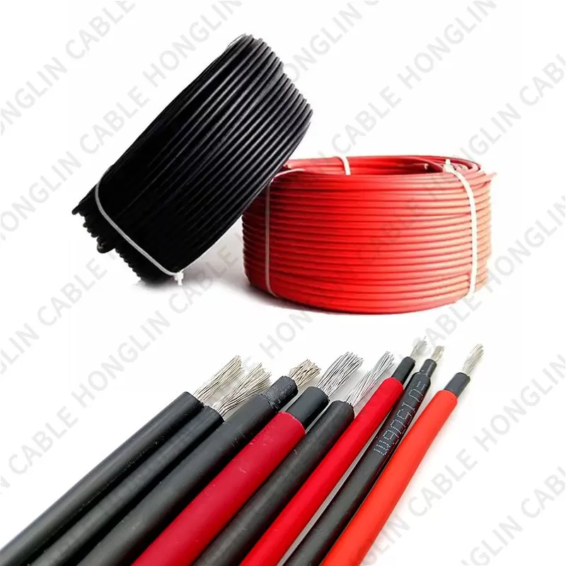 XLPE insulated tinned copper photovoltaic wire 2.5MM 4MM 6MM 10MM 16MM 35MM photovoltaic cable solar DC panel power cord