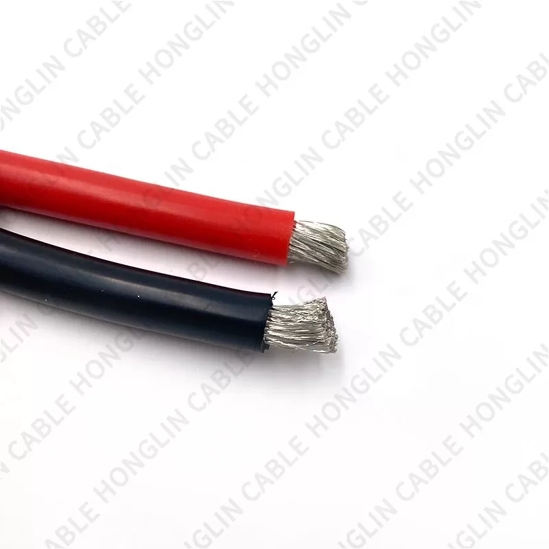 Factory price new heat resistants Flexible Silicone Copper Wires Cable 6awg 18awg 24awg  Tinned Copper Wires high voltage wire for solar battery