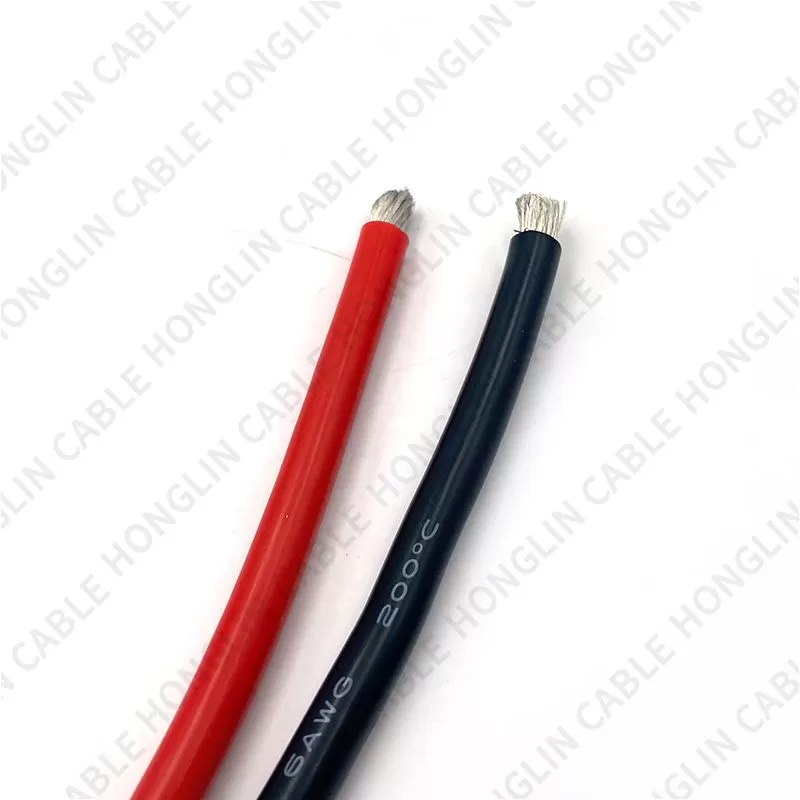 Factory price new heat resistants Flexible Silicone Copper Wires Cable 6awg 18awg 24awg  Tinned Copper Wires high voltage wire for solar battery