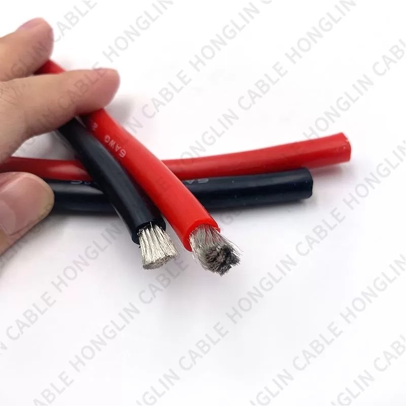 Factory price new heat resistants Flexible Silicone Copper Wires Cable 6awg 18awg 24awg  Tinned Copper Wires high voltage wire for solar battery