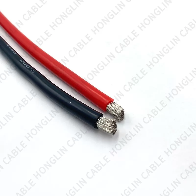 Factory price new heat resistants Flexible Silicone Copper Wires Cable 6awg 18awg 24awg  Tinned Copper Wires high voltage wire for solar battery