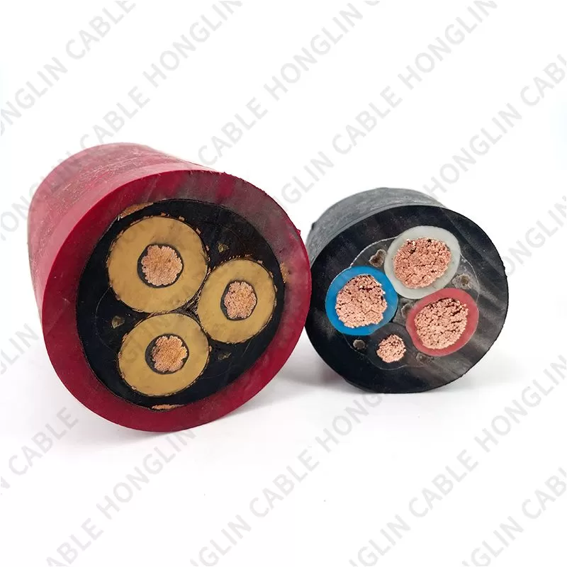 Rubber Cable Mining Flexible Cable underground sheathed electric power cable wire For Using In The Coal Mine