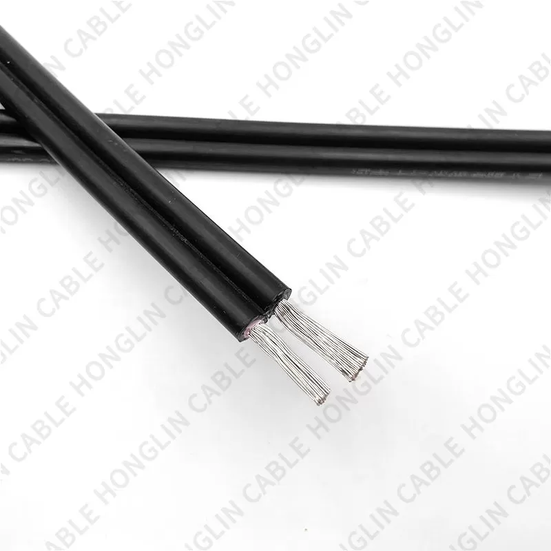 Single Two Core Solar Flexible Cable Tinned Copper Solar Wire 2.5mm 4mm 6mm Cable Solar DC Panel Power Cable