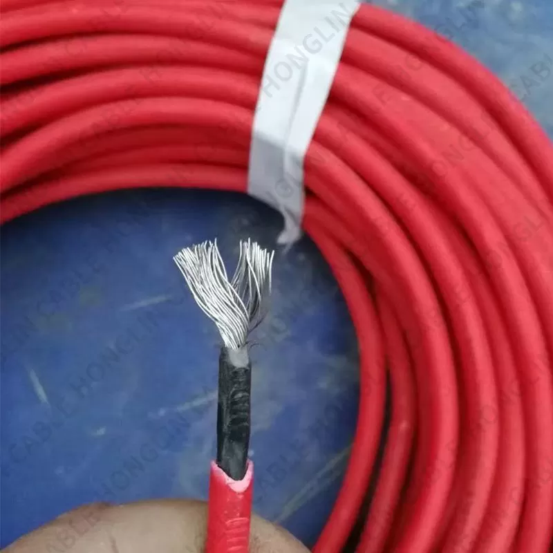 photovoltaic wire rated 1000/2000 volts aluminum alloy conductor xlpe insulation cable red and black 4mm 6mm 10mm