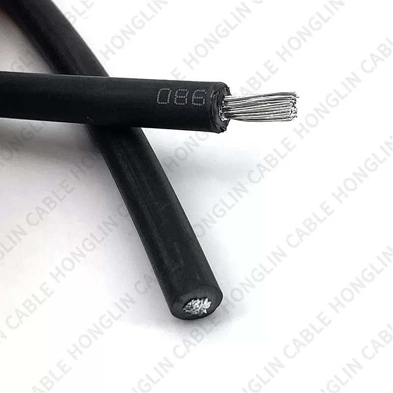 photovoltaic wire rated 1000/2000 volts aluminum alloy conductor xlpe insulation cable red and black 4mm 6mm 10mm