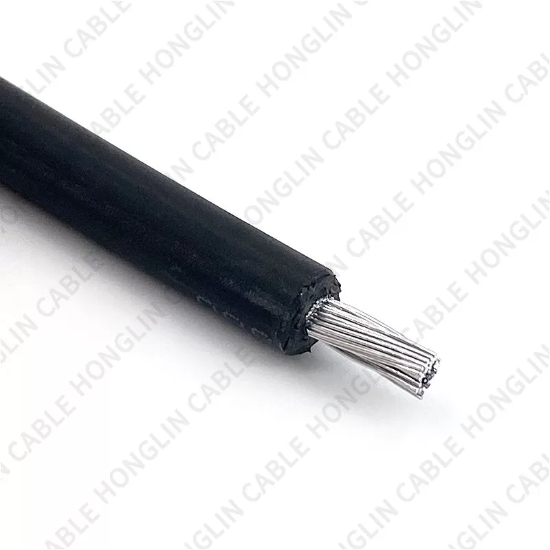 photovoltaic wire rated 1000/2000 volts aluminum alloy conductor xlpe insulation cable red and black 4mm 6mm 10mm