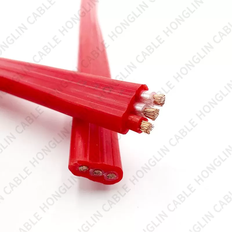 Flat Wire Cable 2 Cores 3 Cores 4 Cores Silicone Rubber Flat Wire Cable