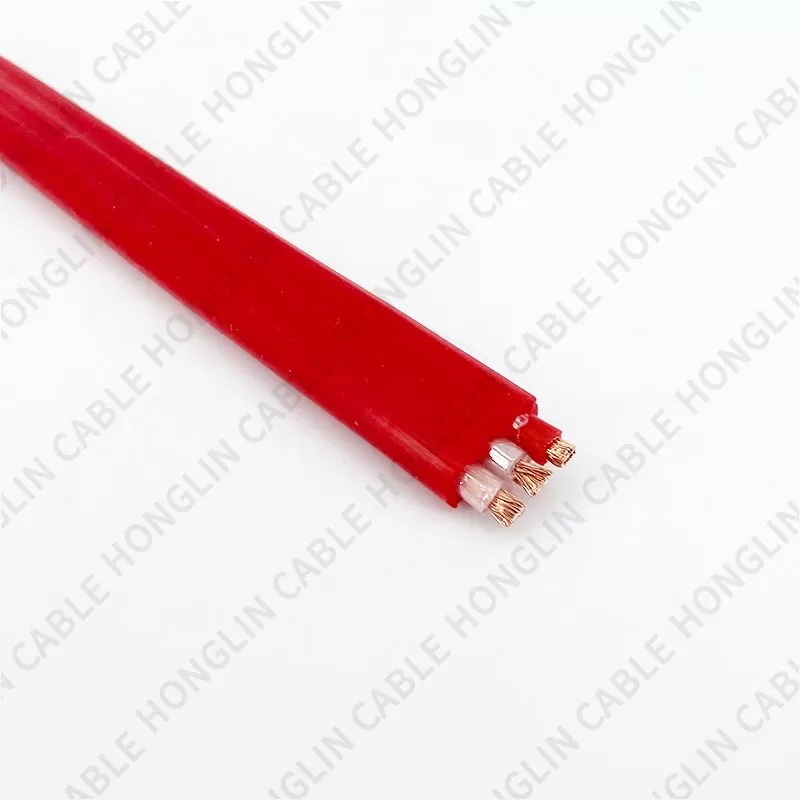 Flat Wire Cable 2 Cores 3 Cores 4 Cores Silicone Rubber Flat Wire Cable