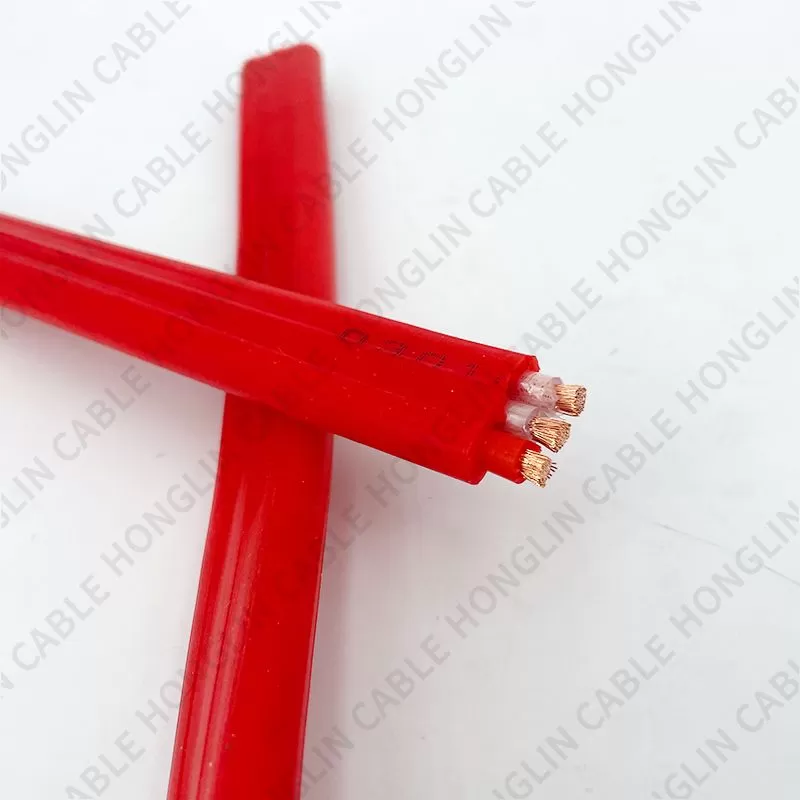 Flat Wire Cable 2 Cores 3 Cores 4 Cores Silicone Rubber Flat Wire Cable