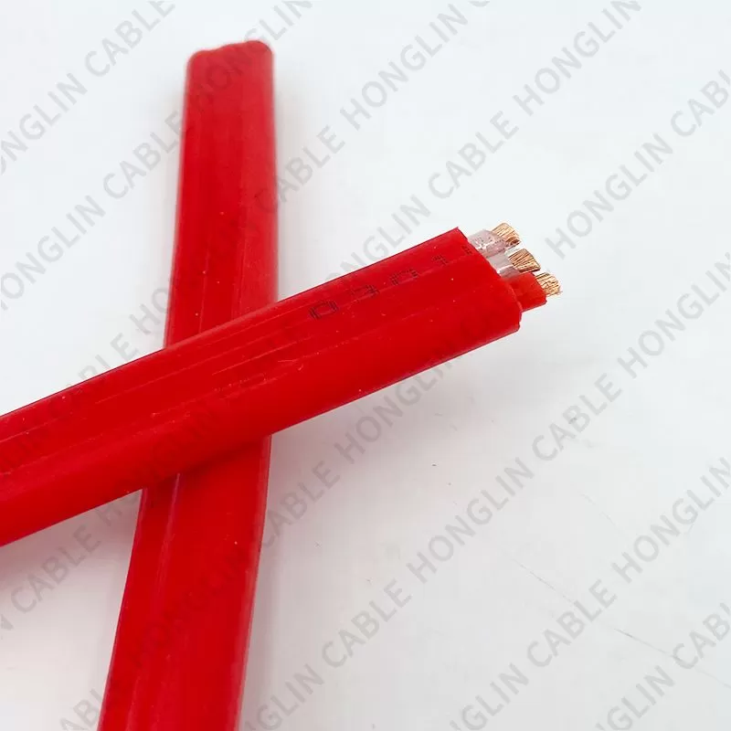 Flat Wire Cable 2 Cores 3 Cores 4 Cores Silicone Rubber Flat Wire Cable