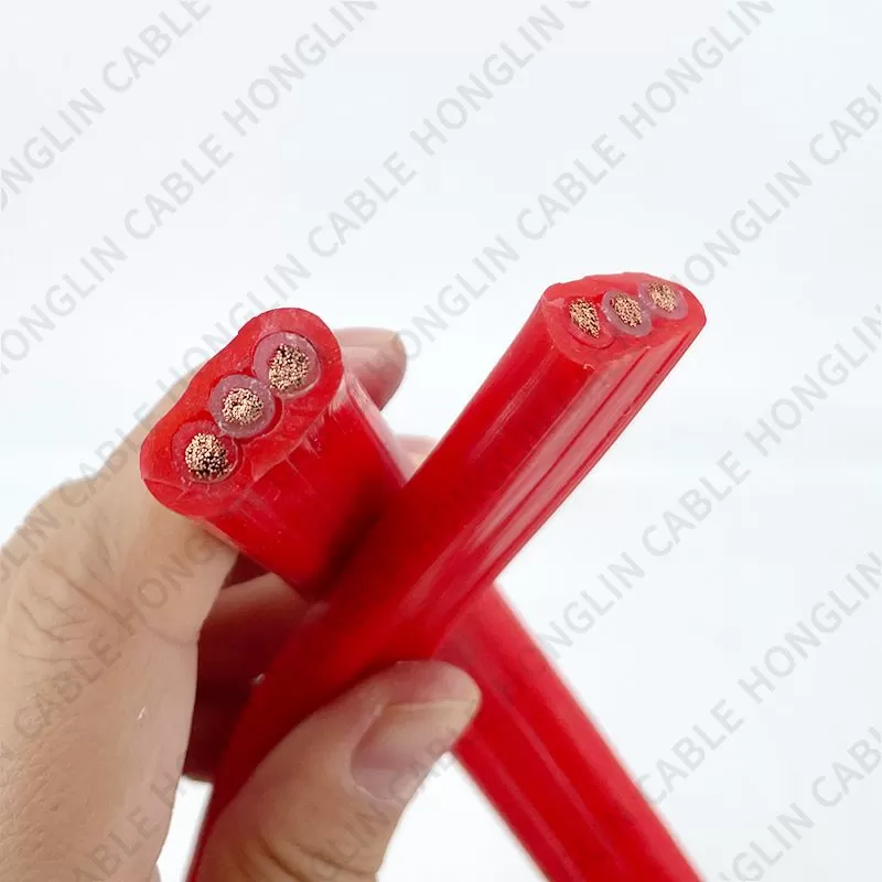 Flat Wire Cable 2 Cores 3 Cores 4 Cores Silicone Rubber Flat Wire Cable