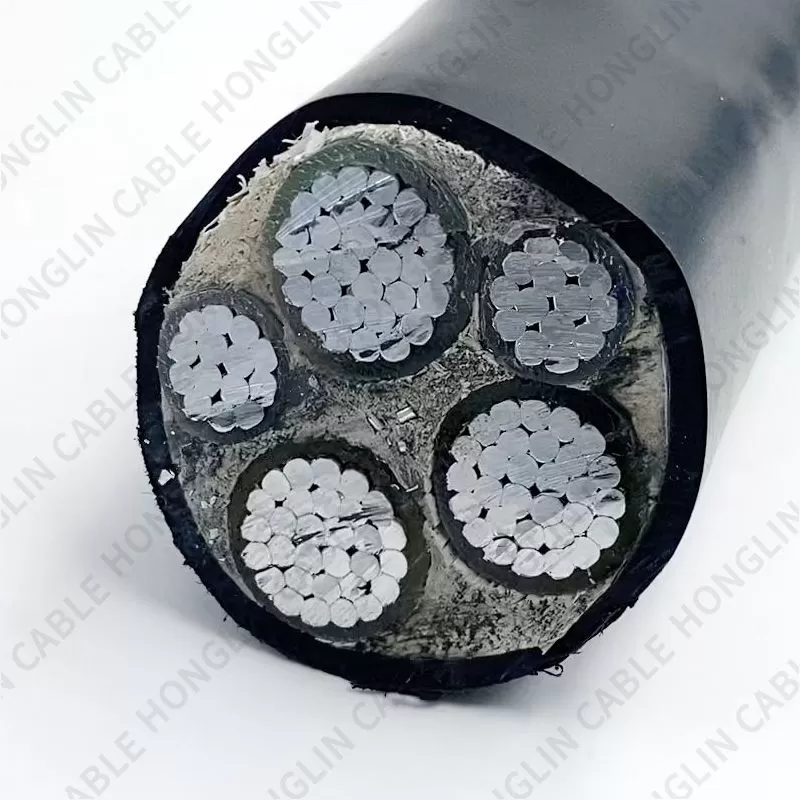 Power Cable Factory Direct Armored Buried Aluminum Black PVC CE Construction Low Voltage aluminum  or Customized