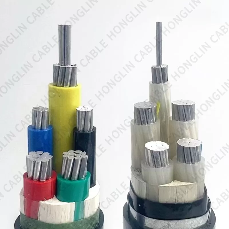 Power Cable Factory Direct Armored Buried Aluminum Black PVC CE Construction Low Voltage aluminum  or Customized