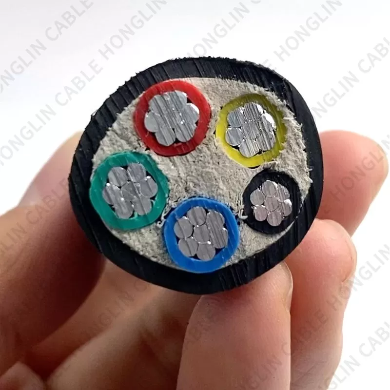 Power Cable Factory Direct Armored Buried Aluminum Black PVC CE Construction Low Voltage aluminum  or Customized