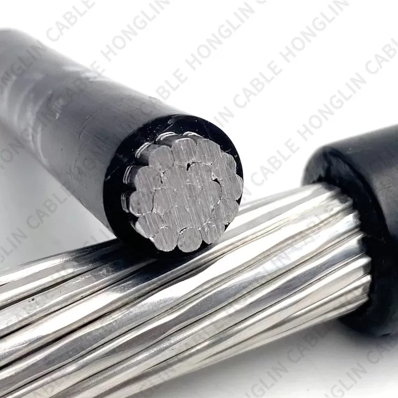 600v/100v abc aerial cable Twisted Aluminium cores power cable manufacturer