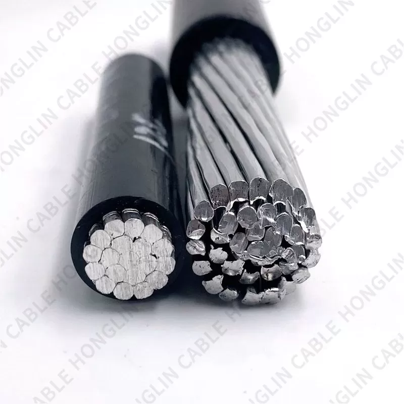 600v/100v abc aerial cable Twisted Aluminium cores power cable manufacturer