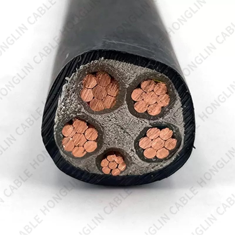 4x35+1x16mm² Pure Copper Crosslinking 5 Core Electric Wire Origin ISO Manufacturer PVC PUR XLPE Insulated Power Cable