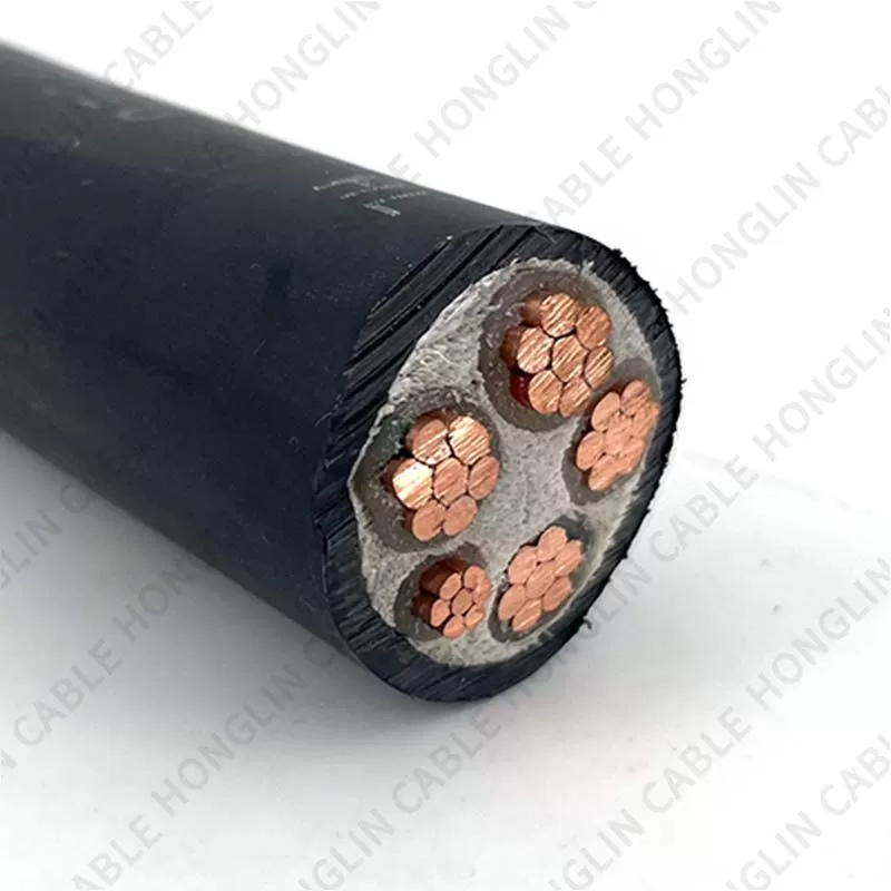 4x35+1x16mm² Pure Copper Crosslinking 5 Core Electric Wire Origin ISO Manufacturer PVC PUR XLPE Insulated Power Cable