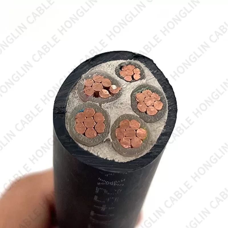 4x35+1x16mm² Pure Copper Crosslinking 5 Core Electric Wire Origin ISO Manufacturer PVC PUR XLPE Insulated Power Cable