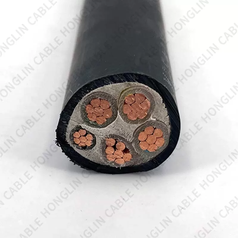 4x35+1x16mm² Pure Copper Crosslinking 5 Core Electric Wire Origin ISO Manufacturer PVC PUR XLPE Insulated Power Cable