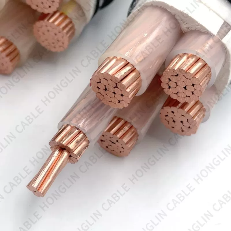 Low voltage copper aluminum core power cable flame retardant electric wire line