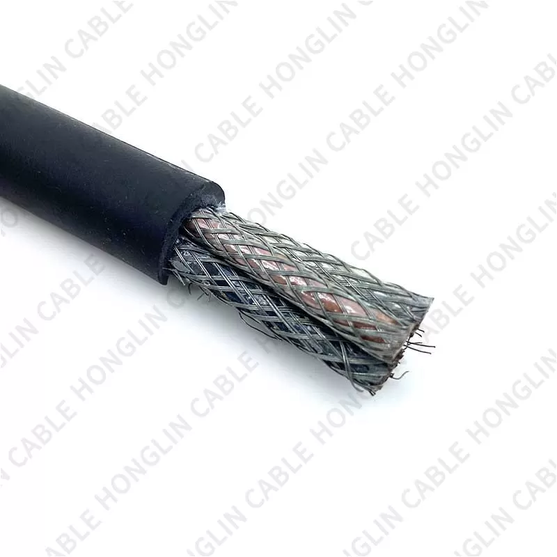 Four cores 4*2.5 mm cable tinned copper conductor and  Rubber Insulated Flexible Cable with Shield