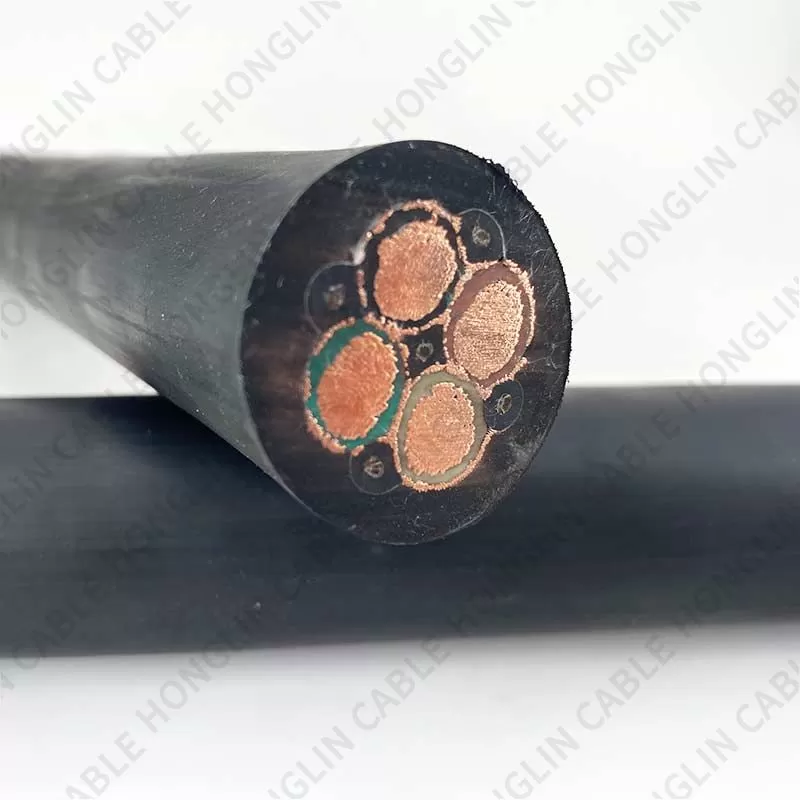 Four cores 4*25 mm cable tinned copper conductor and Rubber Insulated Flexible Cable with Shield