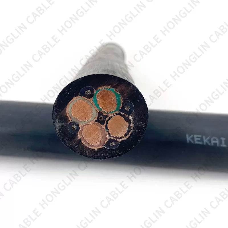 Four cores 4*25 mm cable tinned copper conductor and Rubber Insulated Flexible Cable with Shield